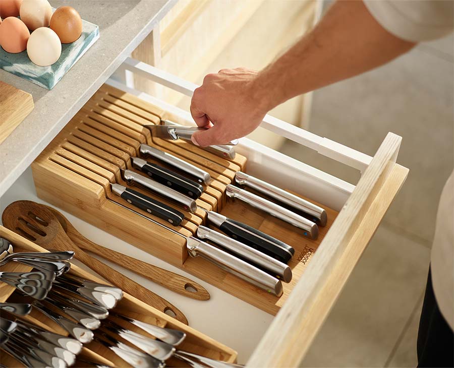 joseph-joseph-drawerstore-bamboo-large-2-tier-knife-organizer-holds-12-knives image 2
