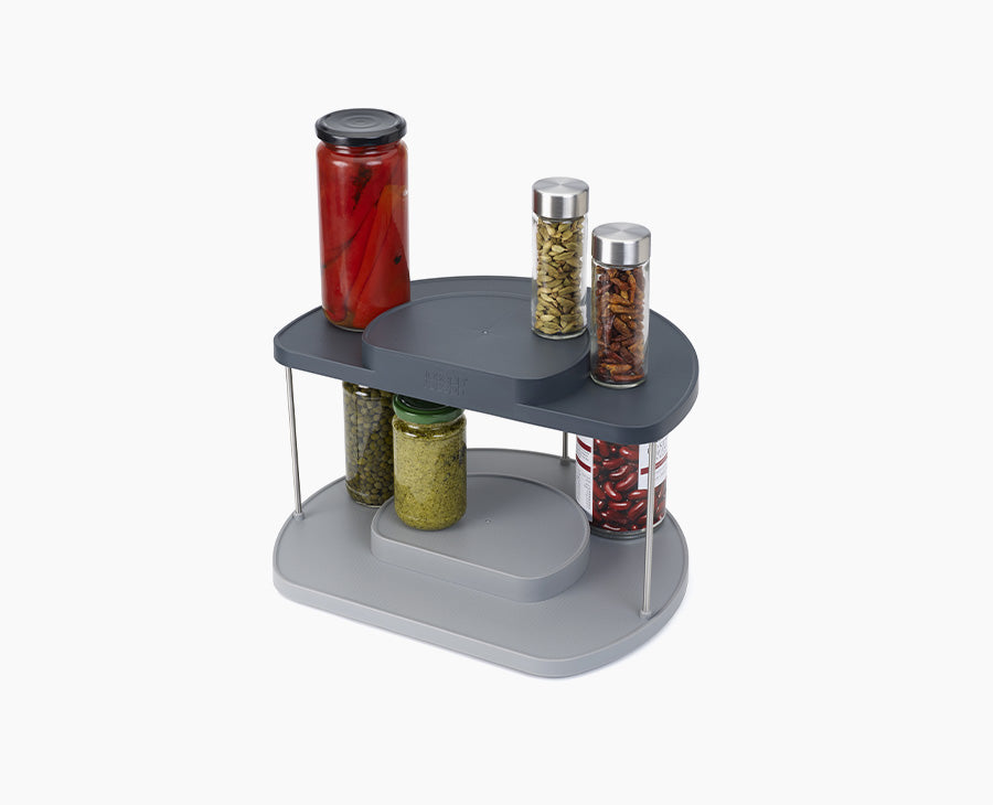 joseph-joseph-cupboardstore-2-tier-grey-rotating-organiser image 1