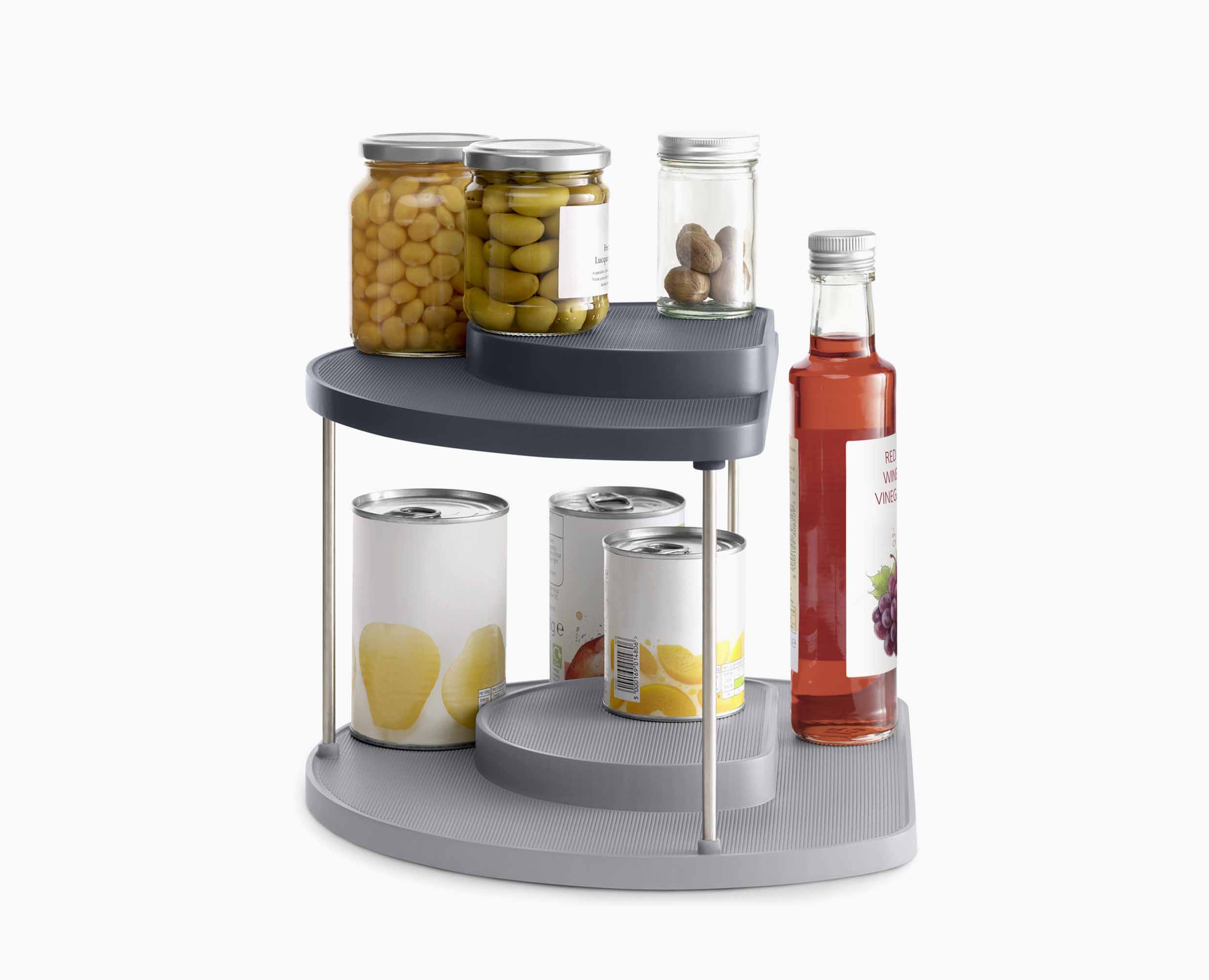 joseph-joseph-cupboardstore-2-tier-grey-rotating-organiser image 4