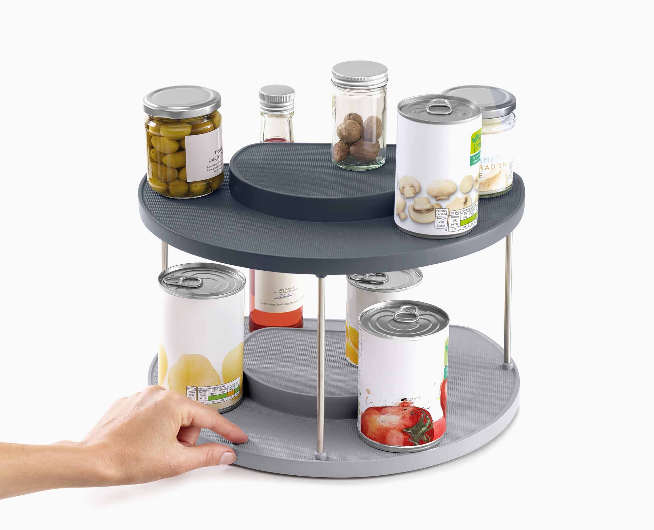 joseph-joseph-cupboardstore-2-tier-grey-rotating-organiser image 5