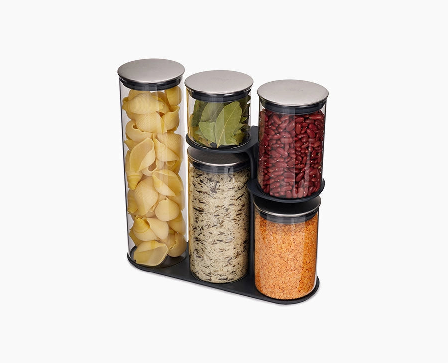 joseph-joseph-podium-stainless-steel-storage-container-set-with-stand image 1