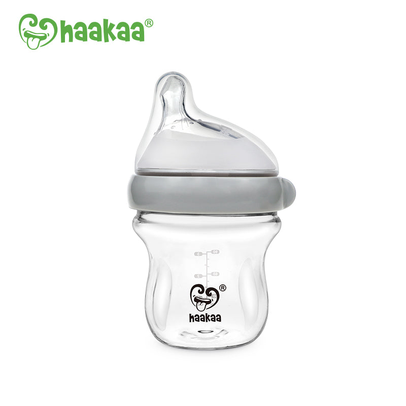 haakaa-generation-3-glass-baby-bottle-3-oz-90-ml-pack-of-2 image 1