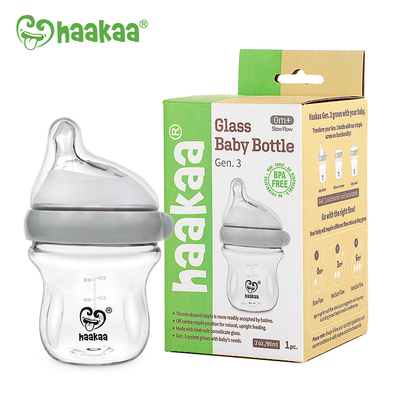 haakaa-generation-3-glass-baby-bottle-3-oz-90-ml-pack-of-2 image 7
