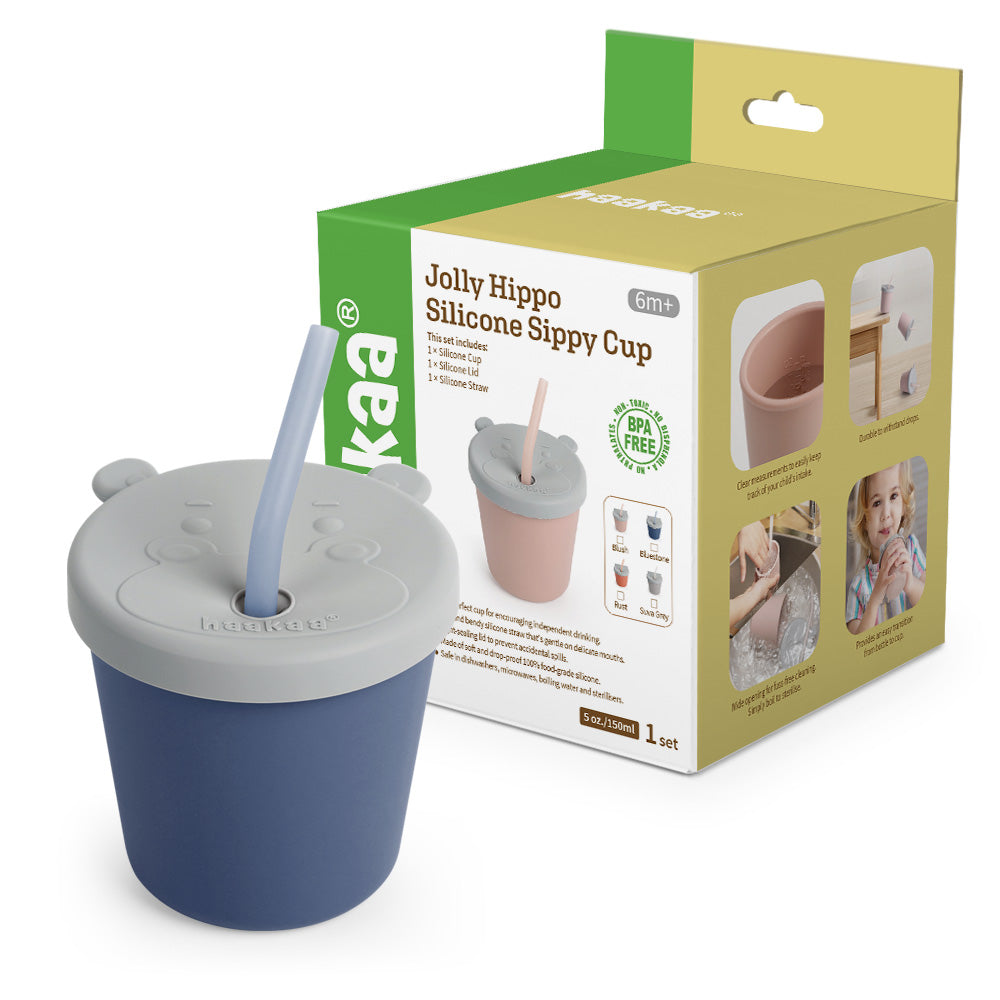 haakaa-jolly-hippo-silicone-sippy-cup-1-pack image 1