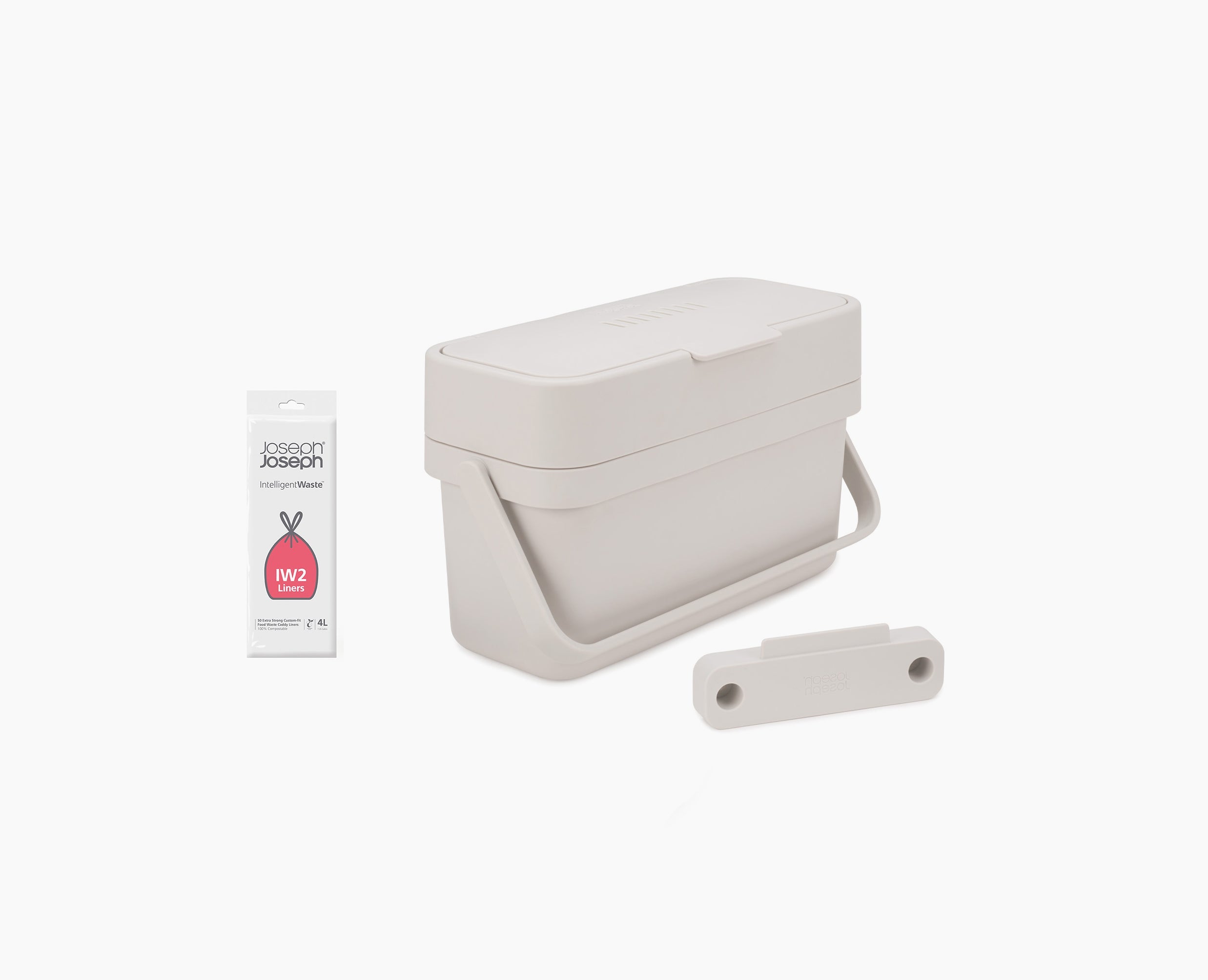 joseph-joseph-compo-4l-stone-food-waste-caddy-starter-set-with-liners-filters image 3