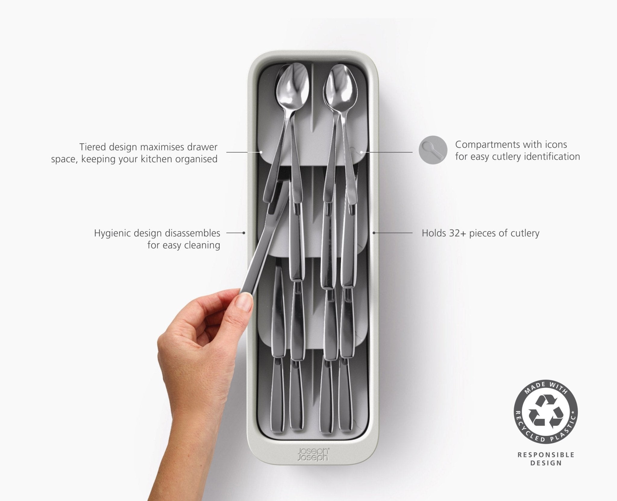 joseph-joseph-drawerstore-compact-tiered-cutlery-organiser image 6