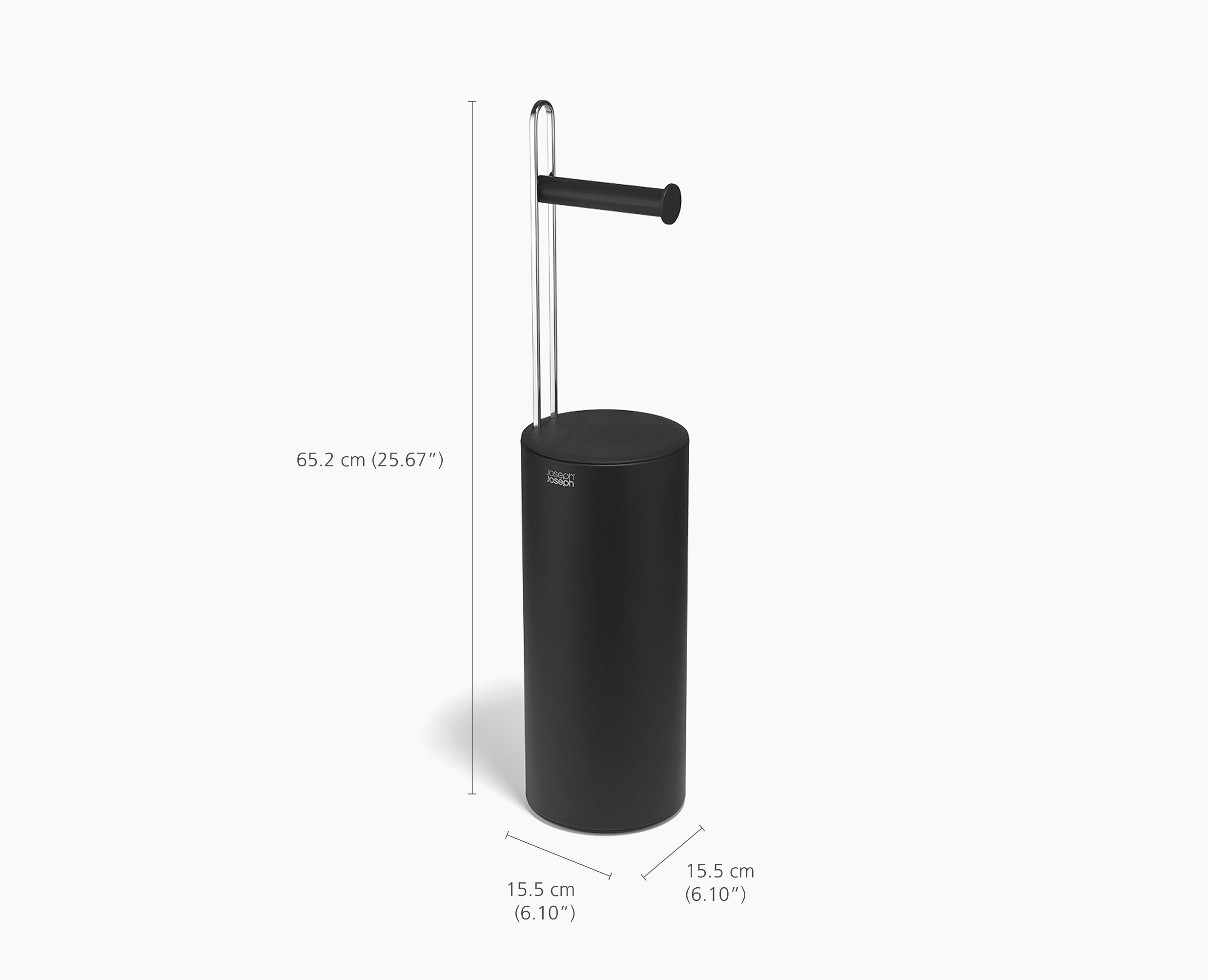 joseph-joseph-easystore-matt-black-concealed-toilet-roll-holder image 7