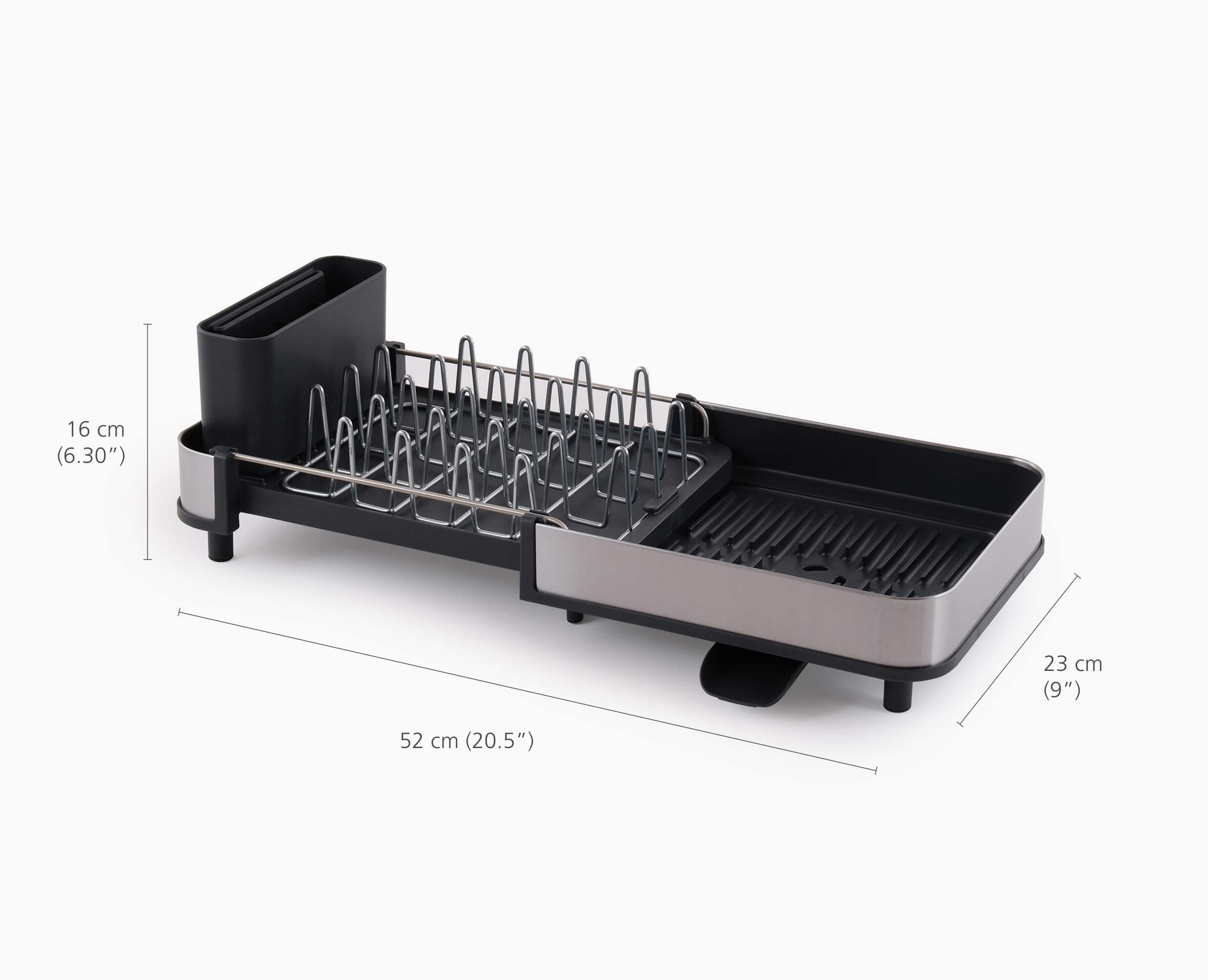 joseph-joseph-extend-slim-steel-expandable-grey-dish-drainer image 7
