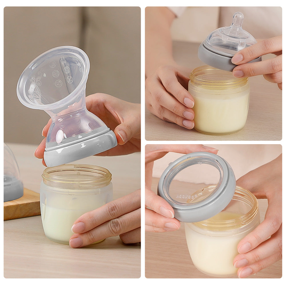 haakaa-gen-3-silicone-breast-pump-and-bottle-pack-160-ml-6-oz image 5