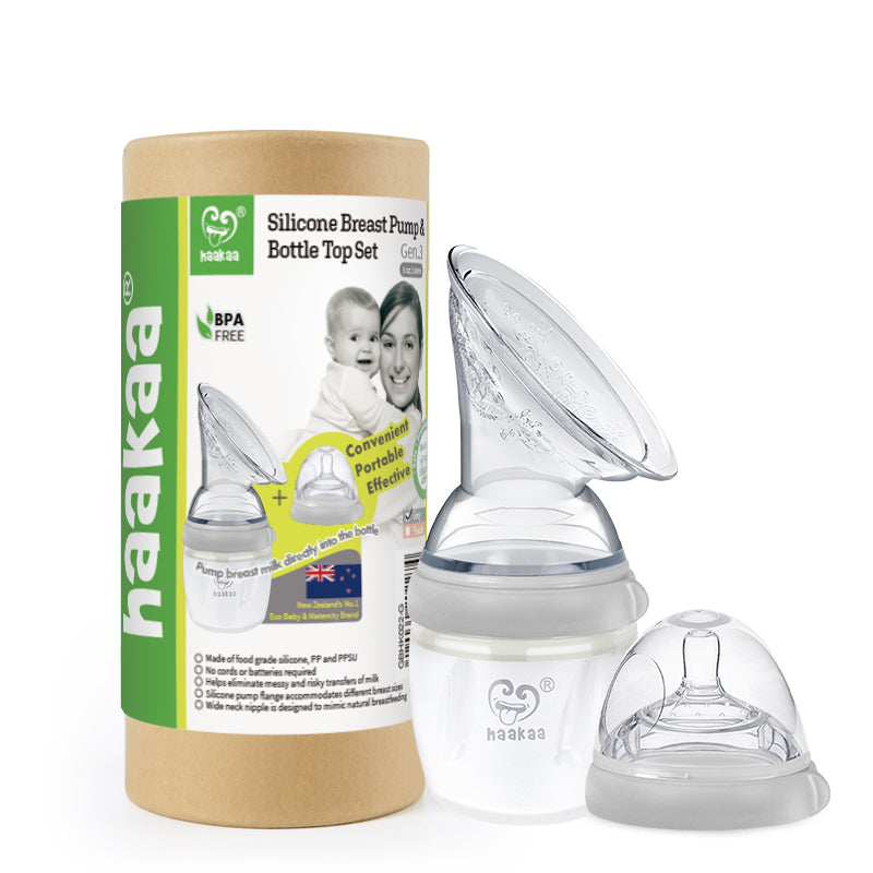 haakaa-gen-3-silicone-breast-pump-and-bottle-set-160-ml-6-oz-pack-of-2 image 5