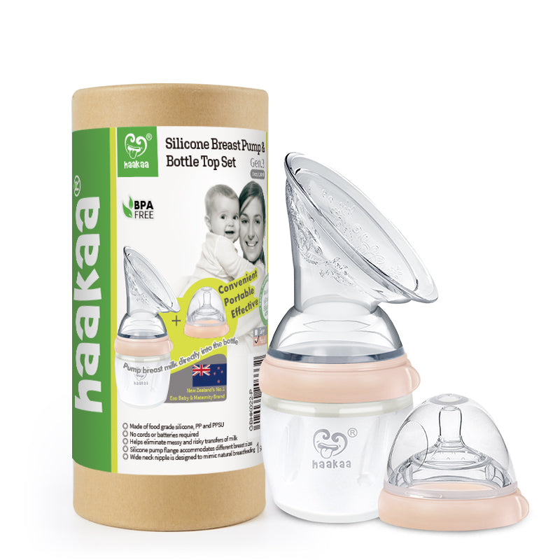 haakaa-gen-3-silicone-breast-pump-and-bottle-set-160-ml-6-oz-pack-of-2 image 4