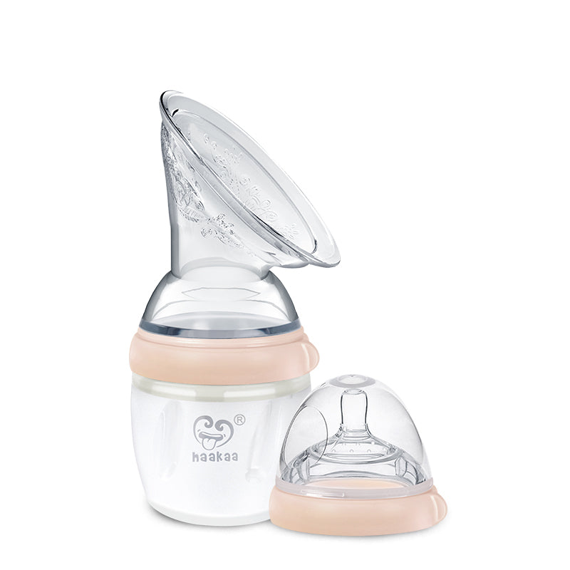 haakaa-gen-3-silicone-breast-pump-and-bottle-set-160-ml-6-oz-pack-of-2 image 2
