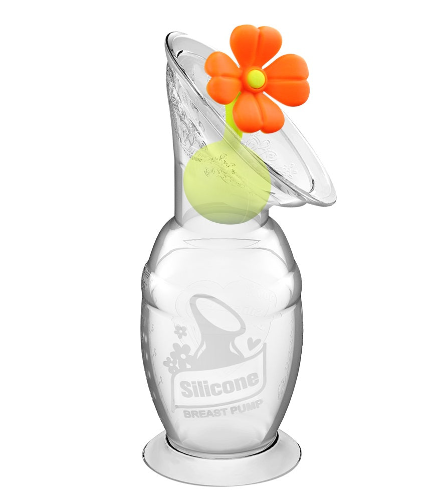 haakaa-gen-2-silicone-breast-pump-with-suction-base-4oz-and-flower-stopper image 2