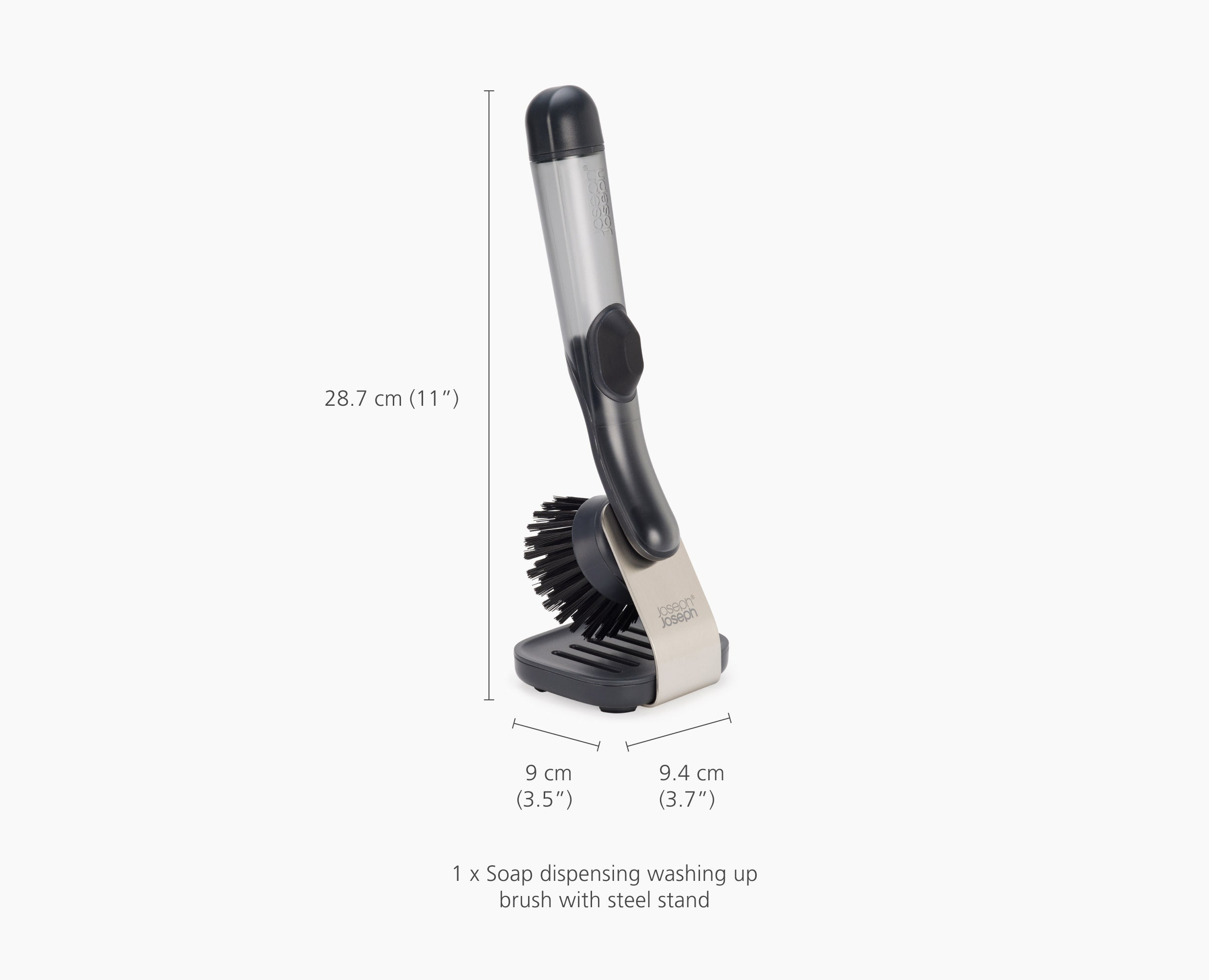 joseph-joseph-sinktech-soap-dispensing-washing-up-brush-with-steel-stand-extra-h image 8