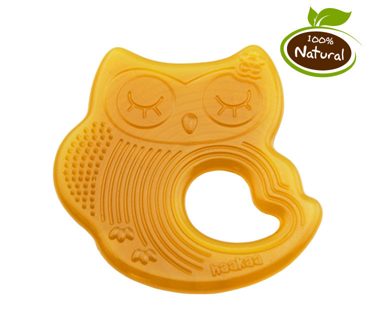 haakaa-sleeping-owl-natural-rubber-teether-pack-of-4 image 2