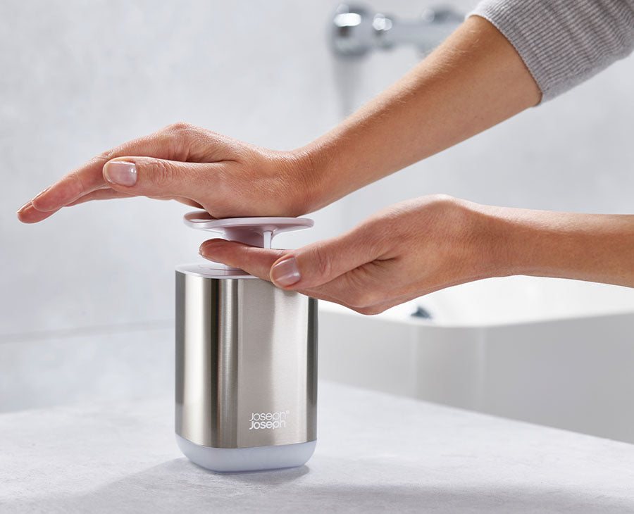 joseph-joseph-presto-stainless-steel-hygienic-soap-dispenser-350ml image 2