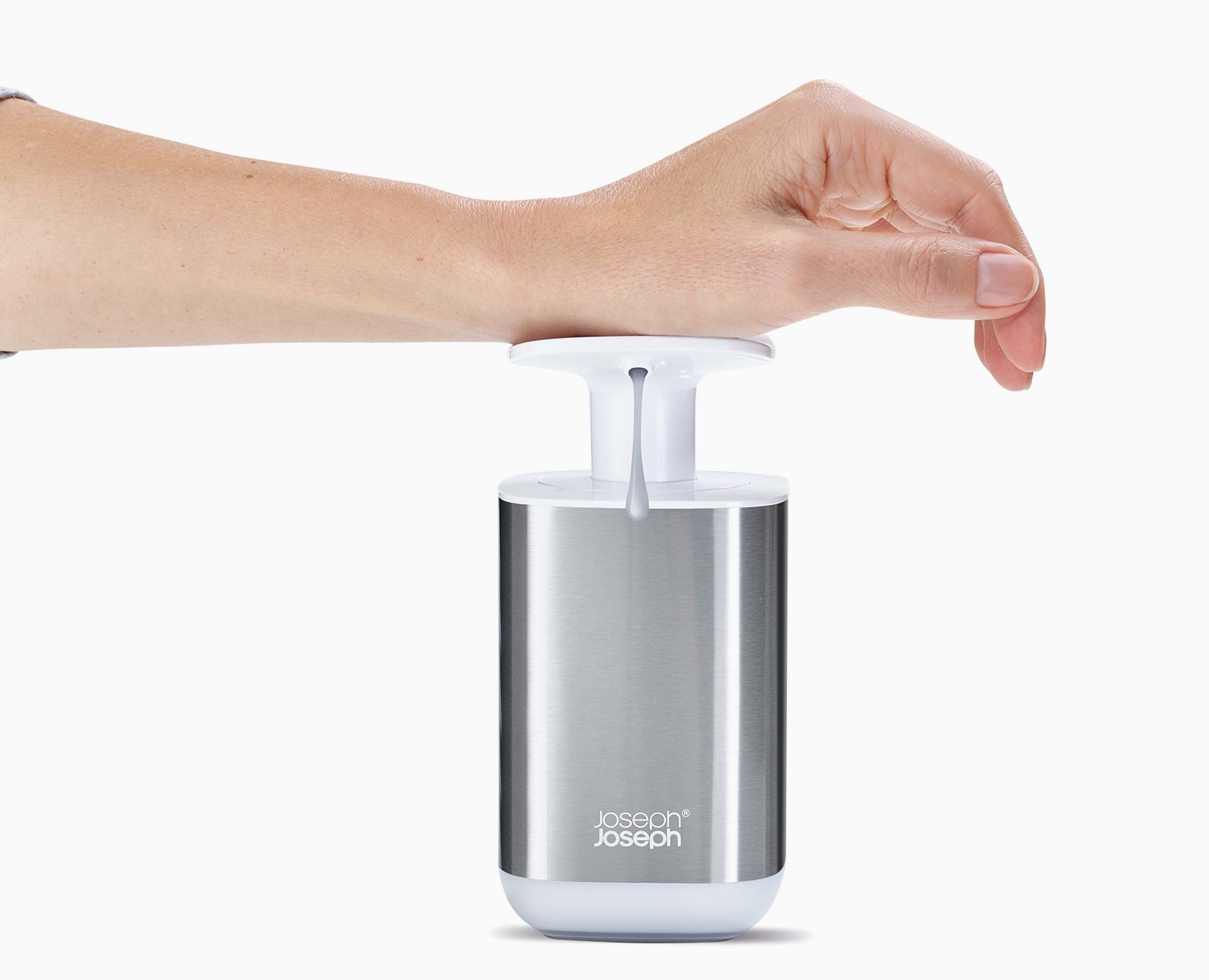 joseph-joseph-presto-stainless-steel-hygienic-soap-dispenser-350ml image 4
