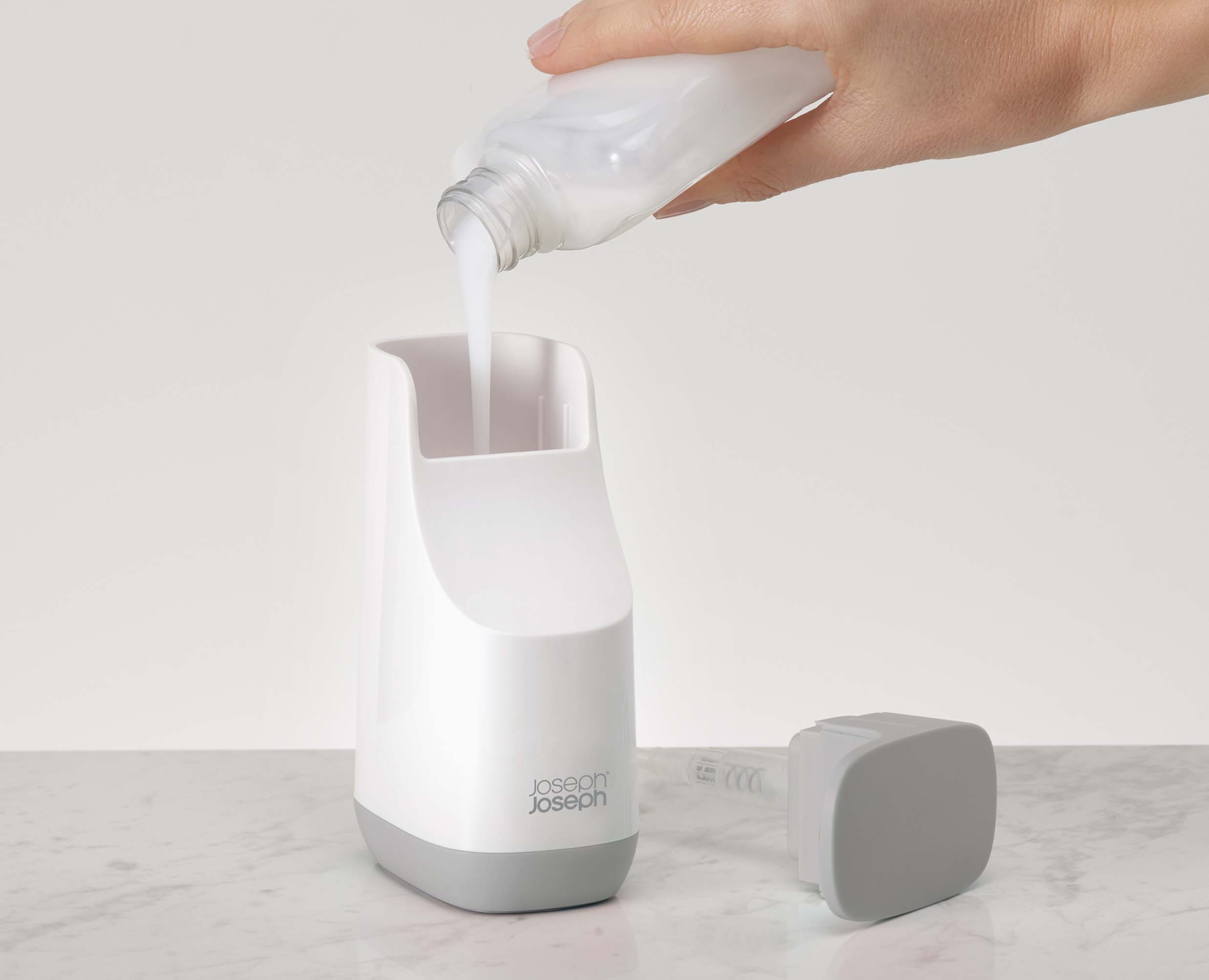 joseph-joseph-slim-soap-pump-light-grey-350ml image 5