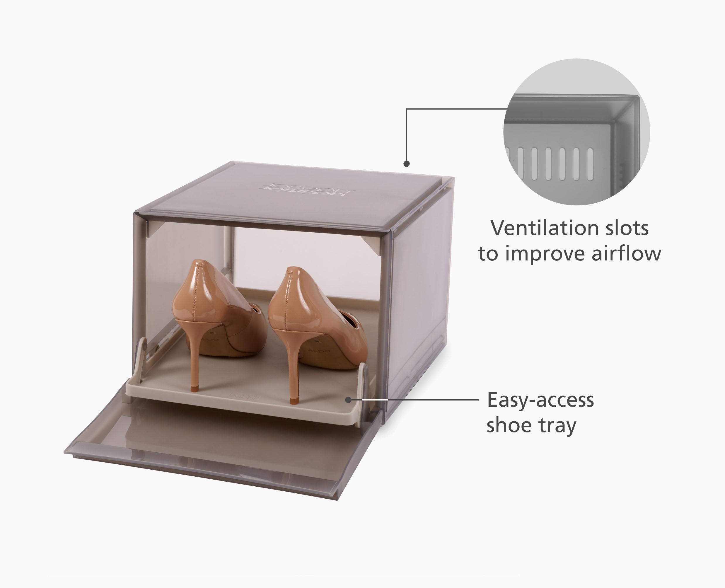 joseph-joseph-shoecase-2-piece-grey-shoe-storage-box image 4