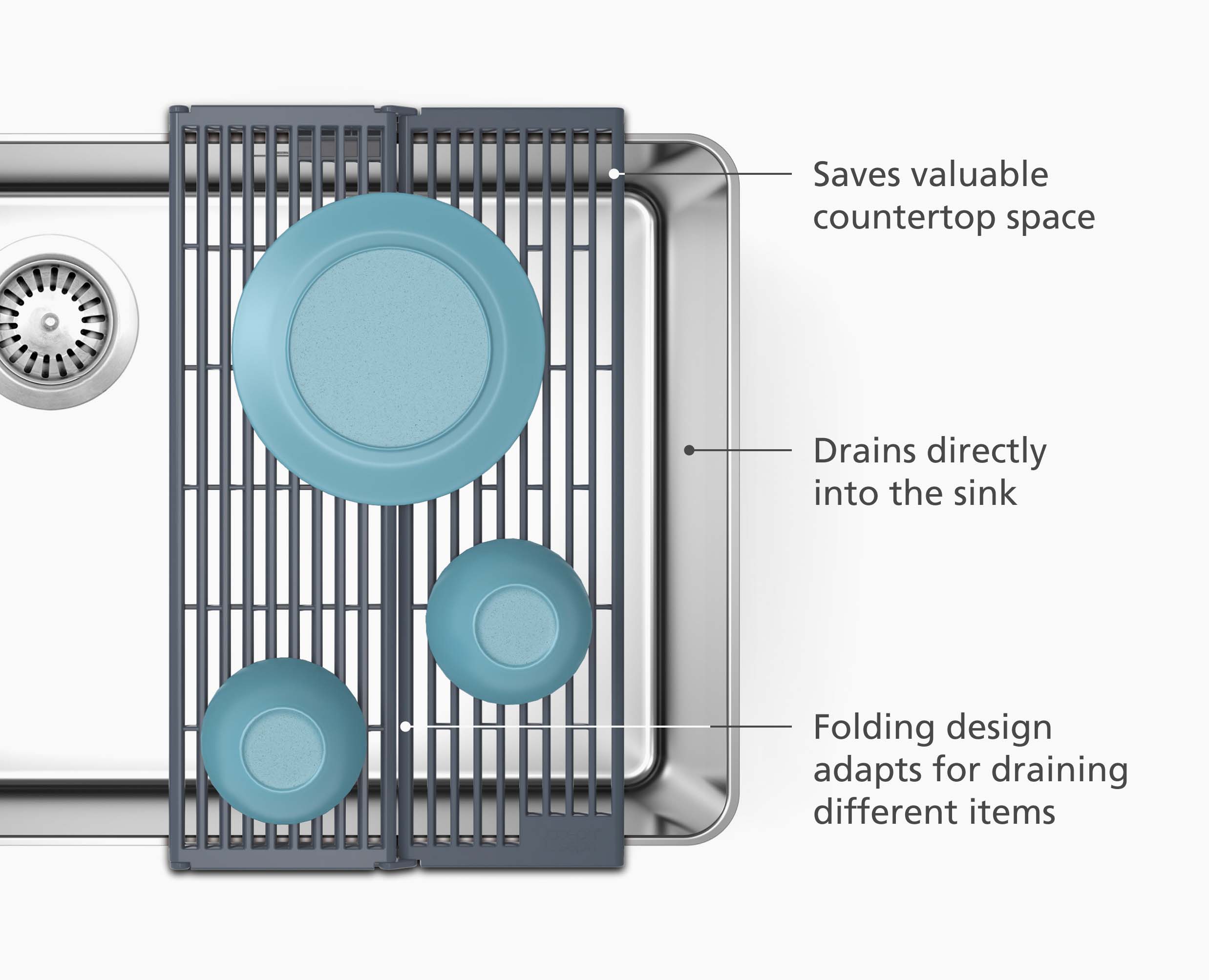 joseph-joseph-platform-folding-grey-sink-drainer image 3