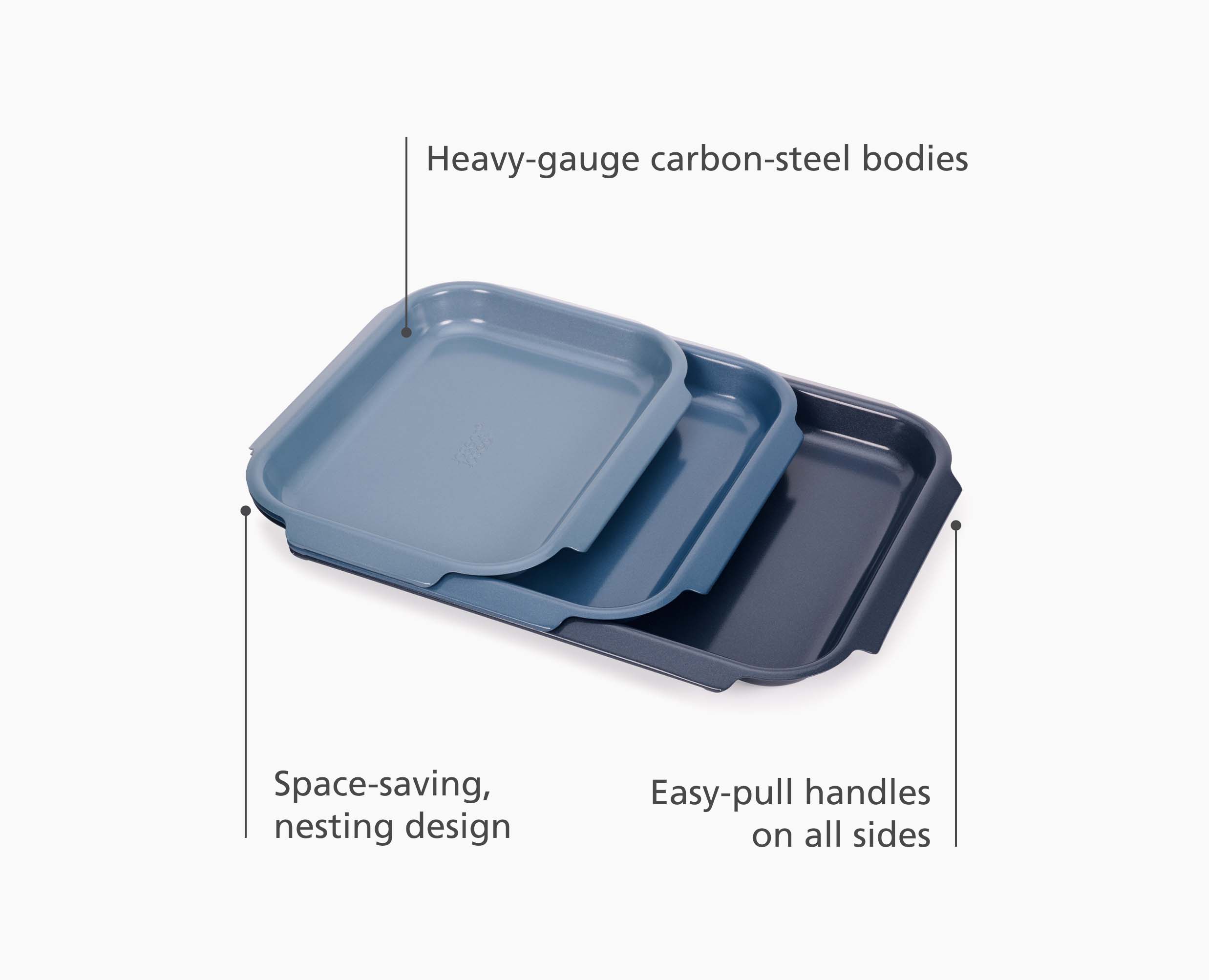 joseph-joseph-nest-bake-non-stick-3-piece-blue-baking-tray-set image 4