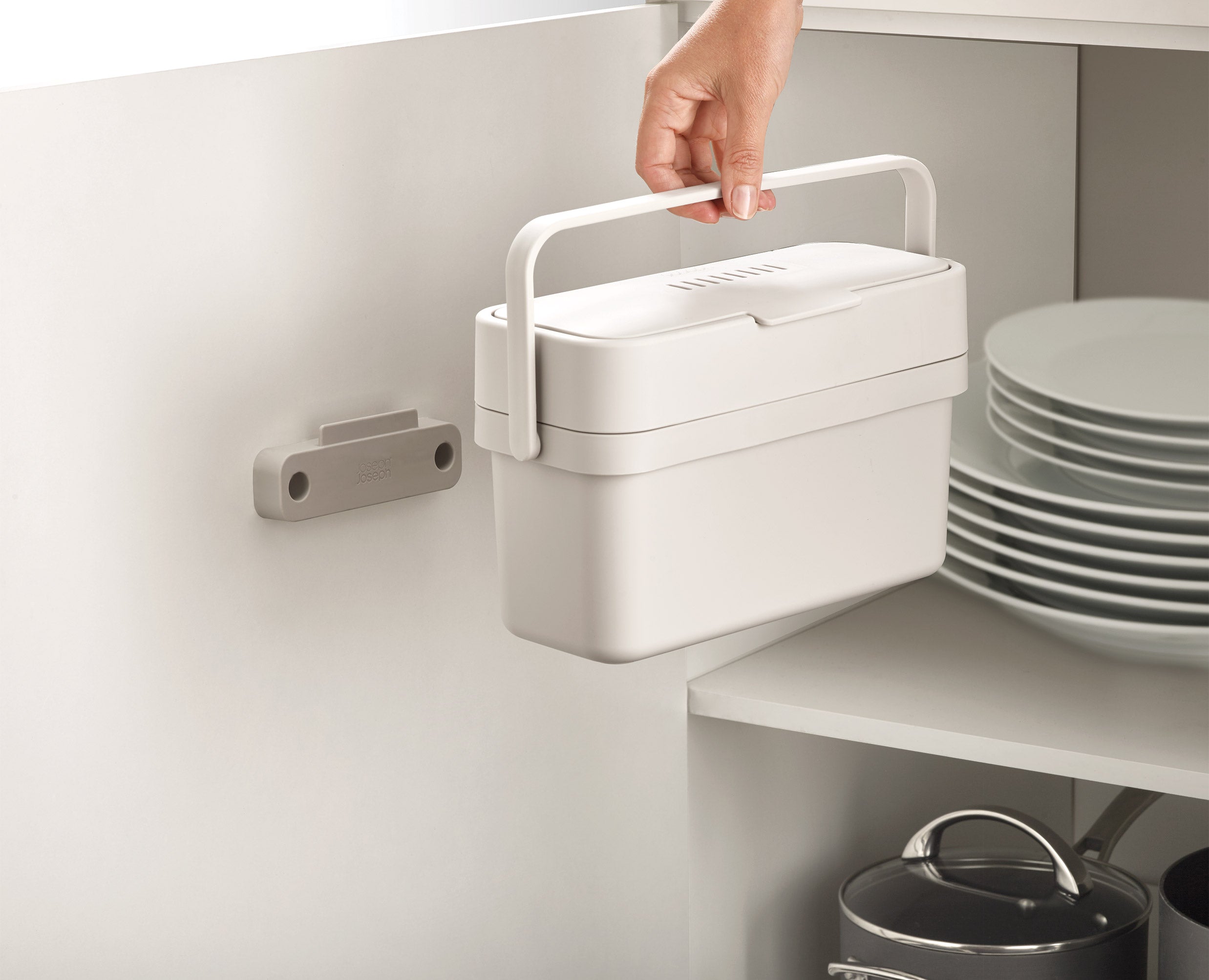 joseph-joseph-compo-4l-stone-food-waste-caddy-starter-set-with-liners-filters image 5