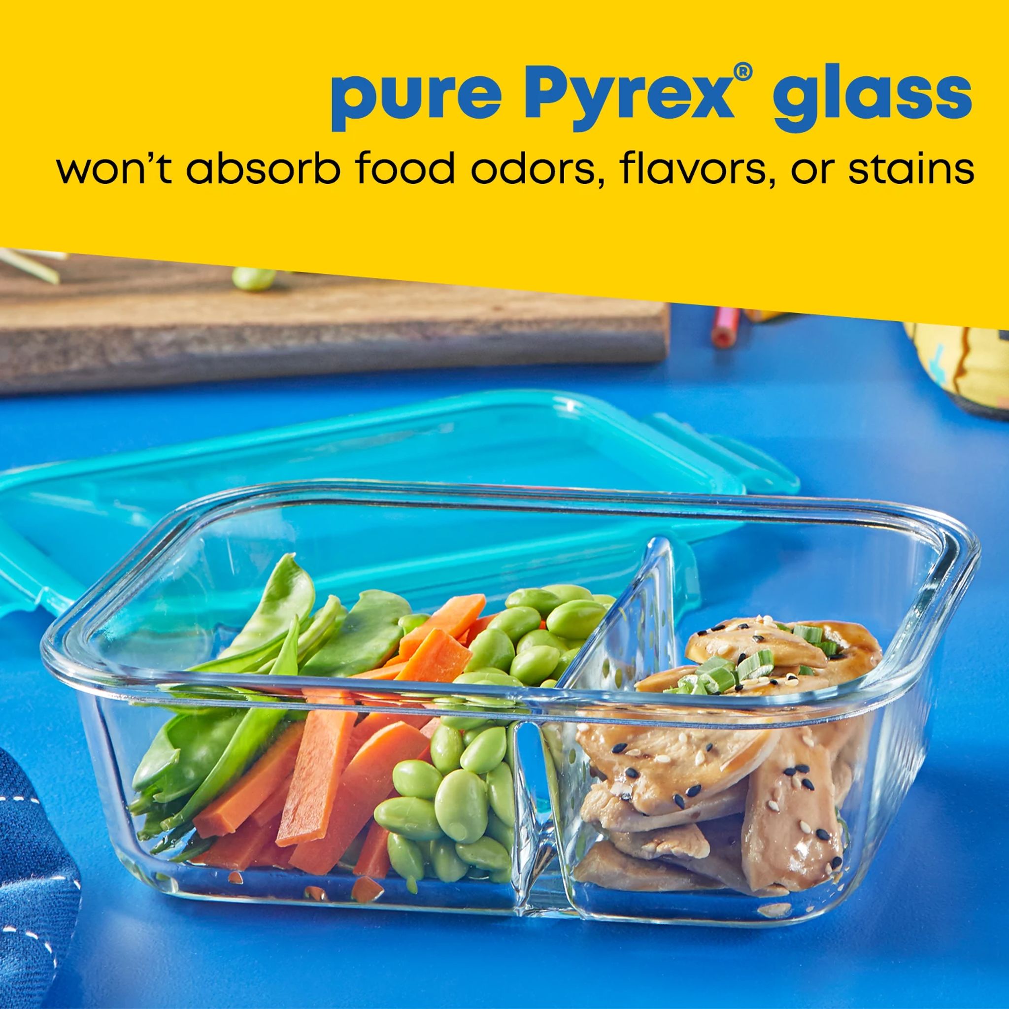 pyrex-mealbox-2-3-cup-divided-glass-food-storage-container-with-turquoise-lid image 3