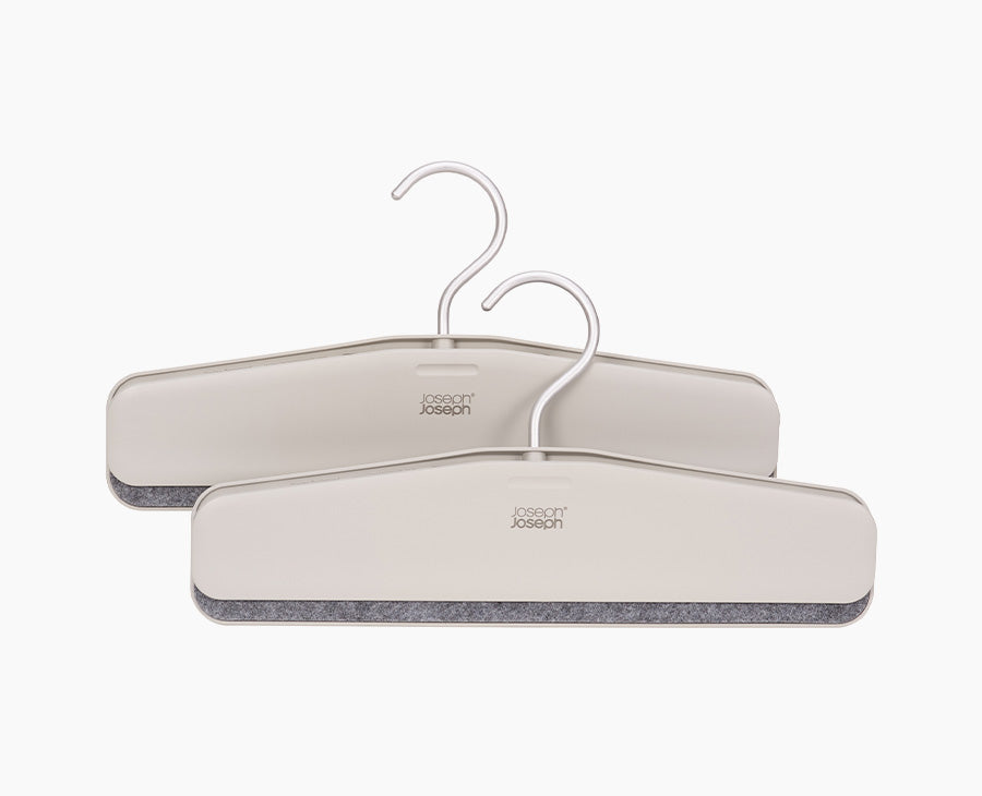 joseph-joseph-orderly-easy-grip-set-of-2-ecru-skirt-trouser-hangers image 1