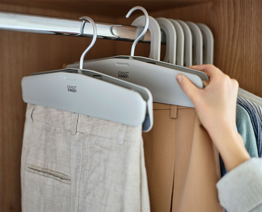 joseph-joseph-orderly-easy-grip-set-of-2-ecru-skirt-trouser-hangers image 2