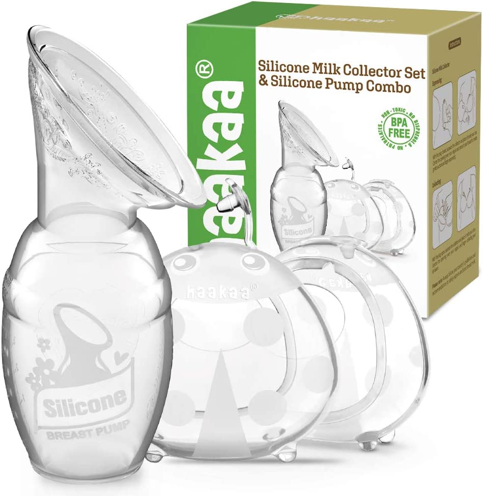 haakaa-silicone-pump-milk-collector-set-combo image 1
