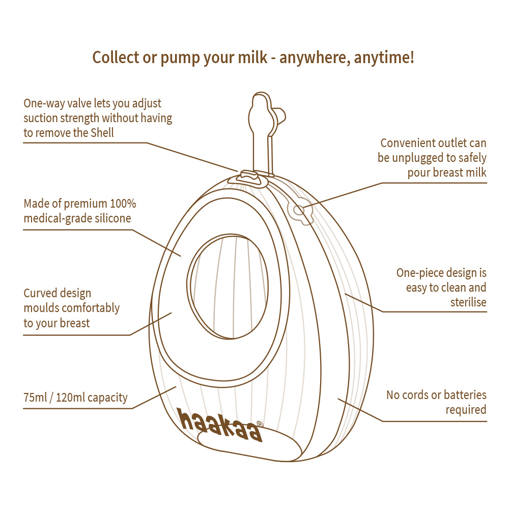 haakaa-shell-wearable-silicone-breast-pump-4-oz-pack-of-6 image 8