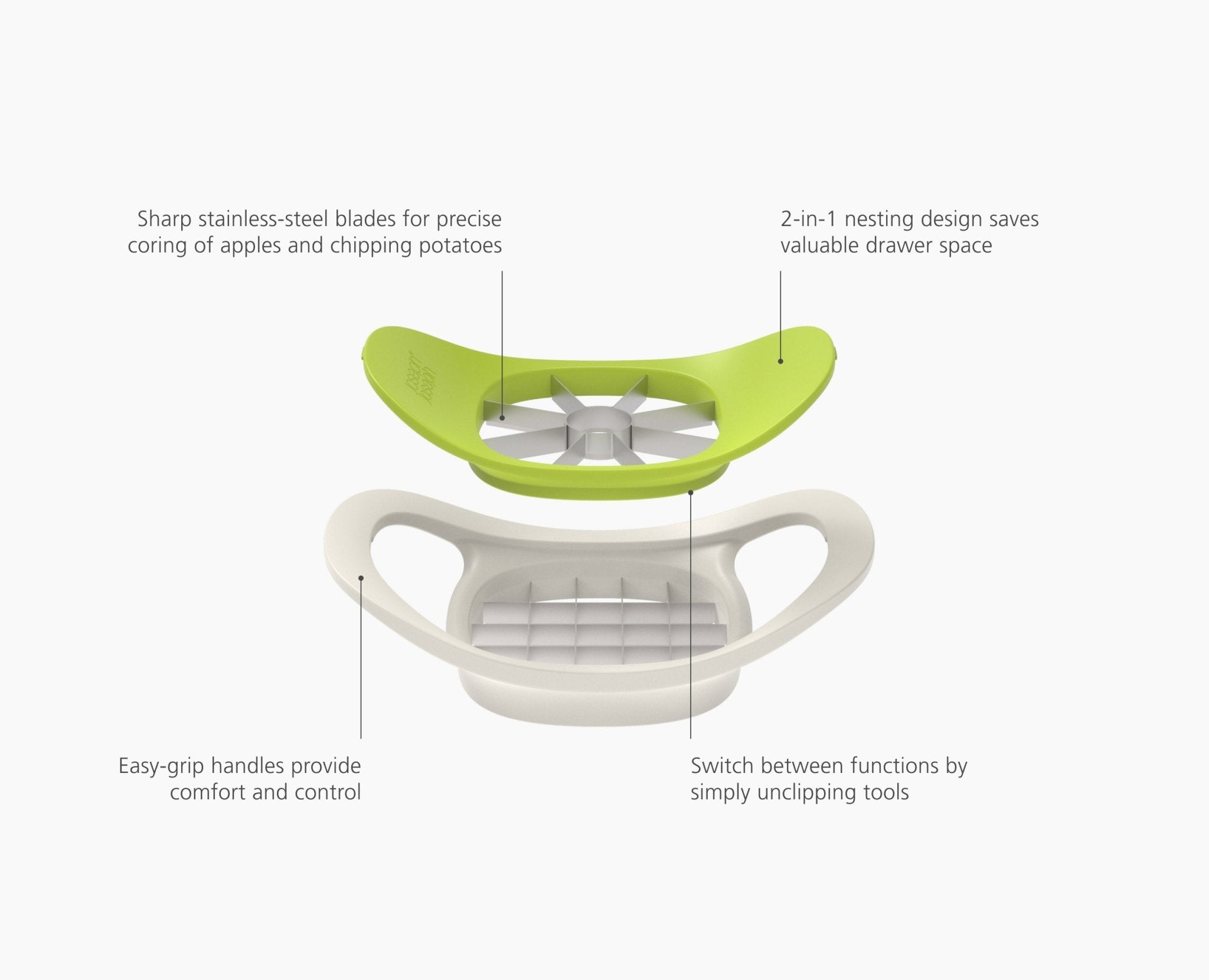 joseph-joseph-nest-press-2-in-1-fruit-vegetable-cutter image 6