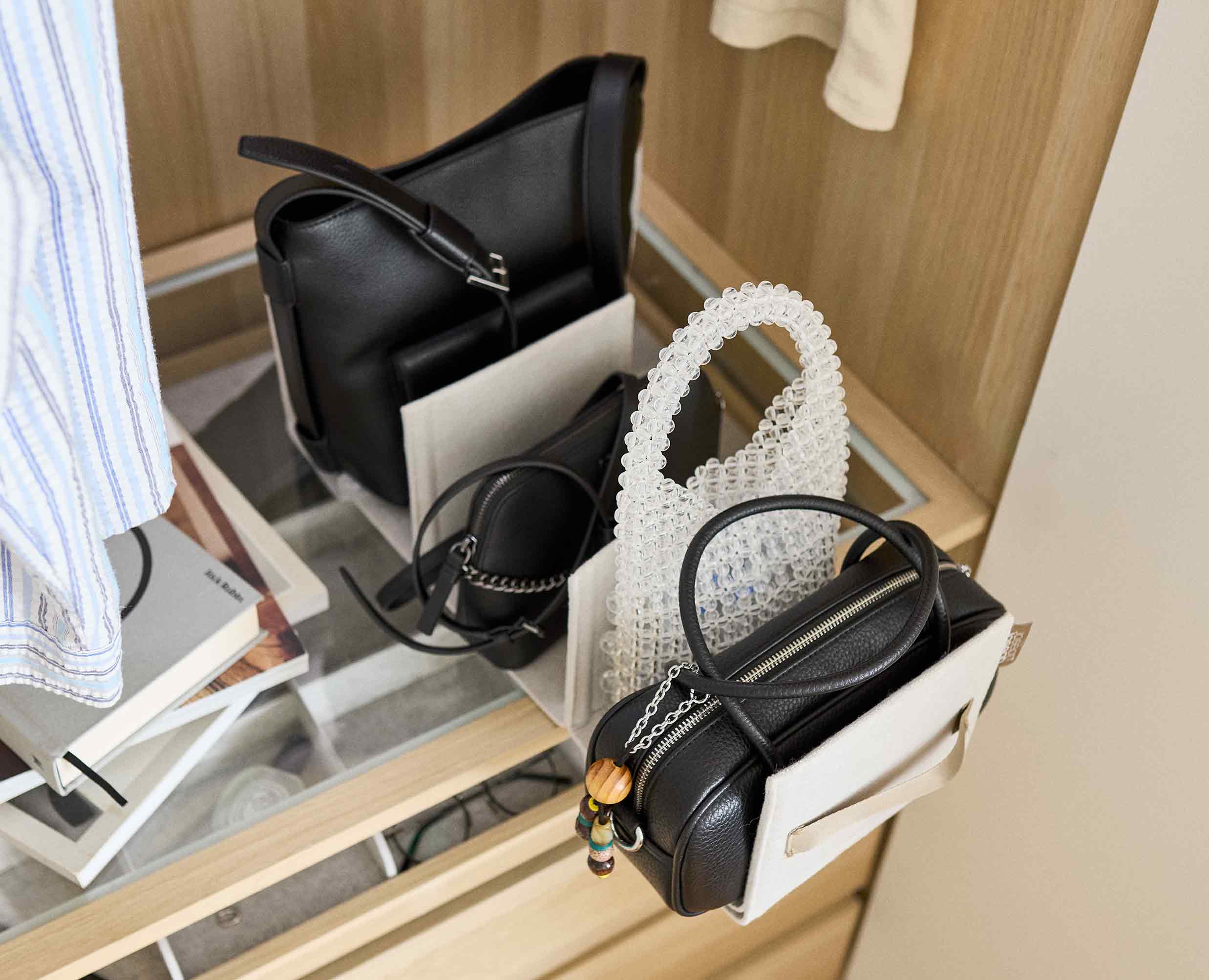 joseph-joseph-orderly-ecru-wardrobe-handbag-storage-organiser image 2