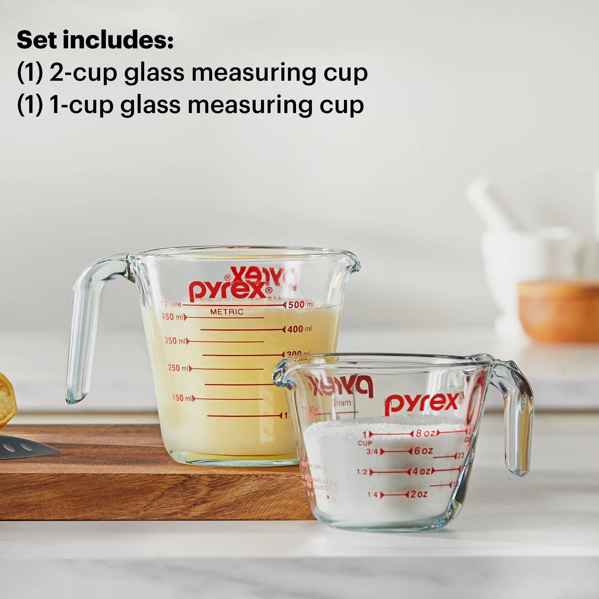 pyrex-smart-essentials-glass-measuring-cup-set-2-piece image 2
