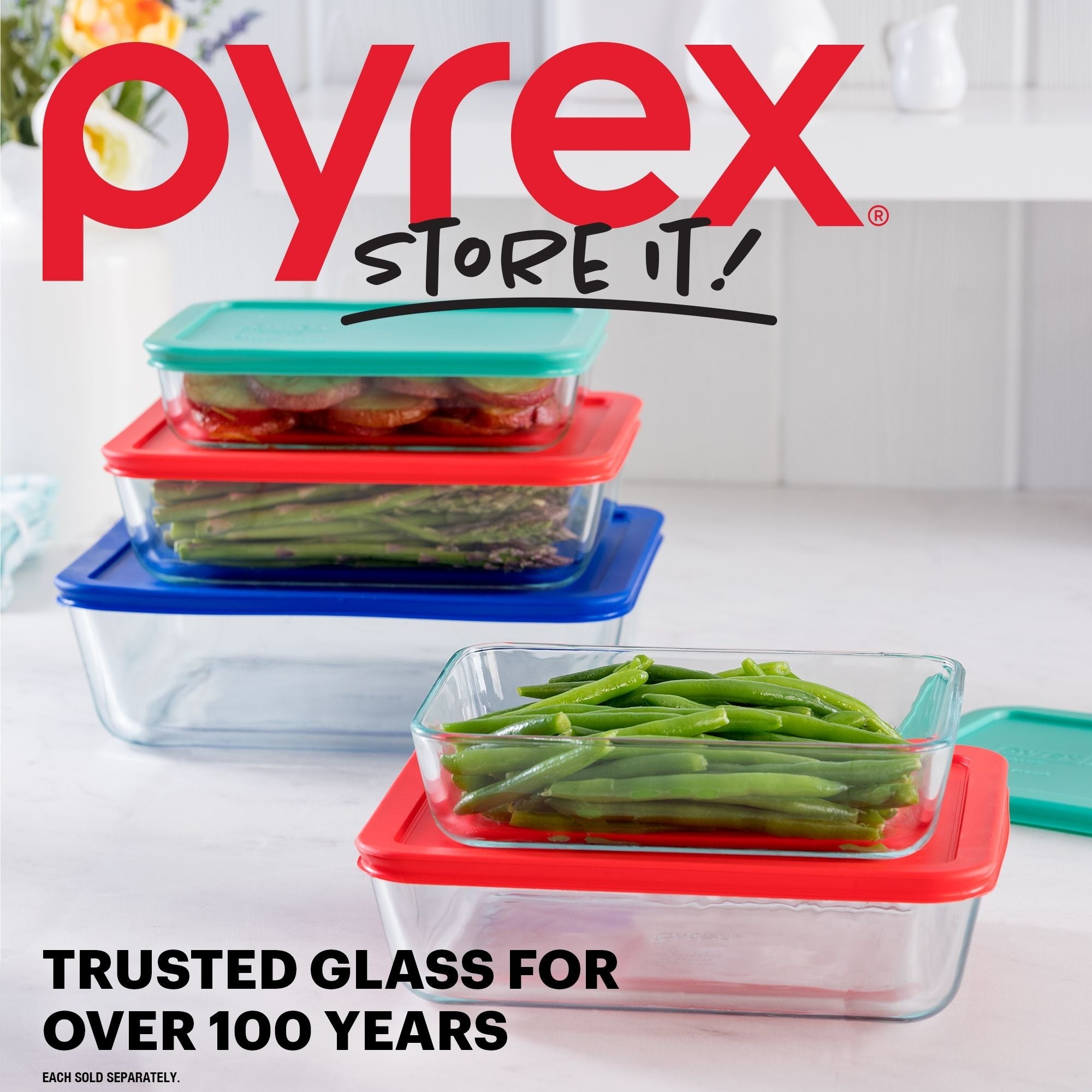 pyrex-simply-store-6-cup-rectangle-glass-food-storage-container-with-plastic-lid image 5