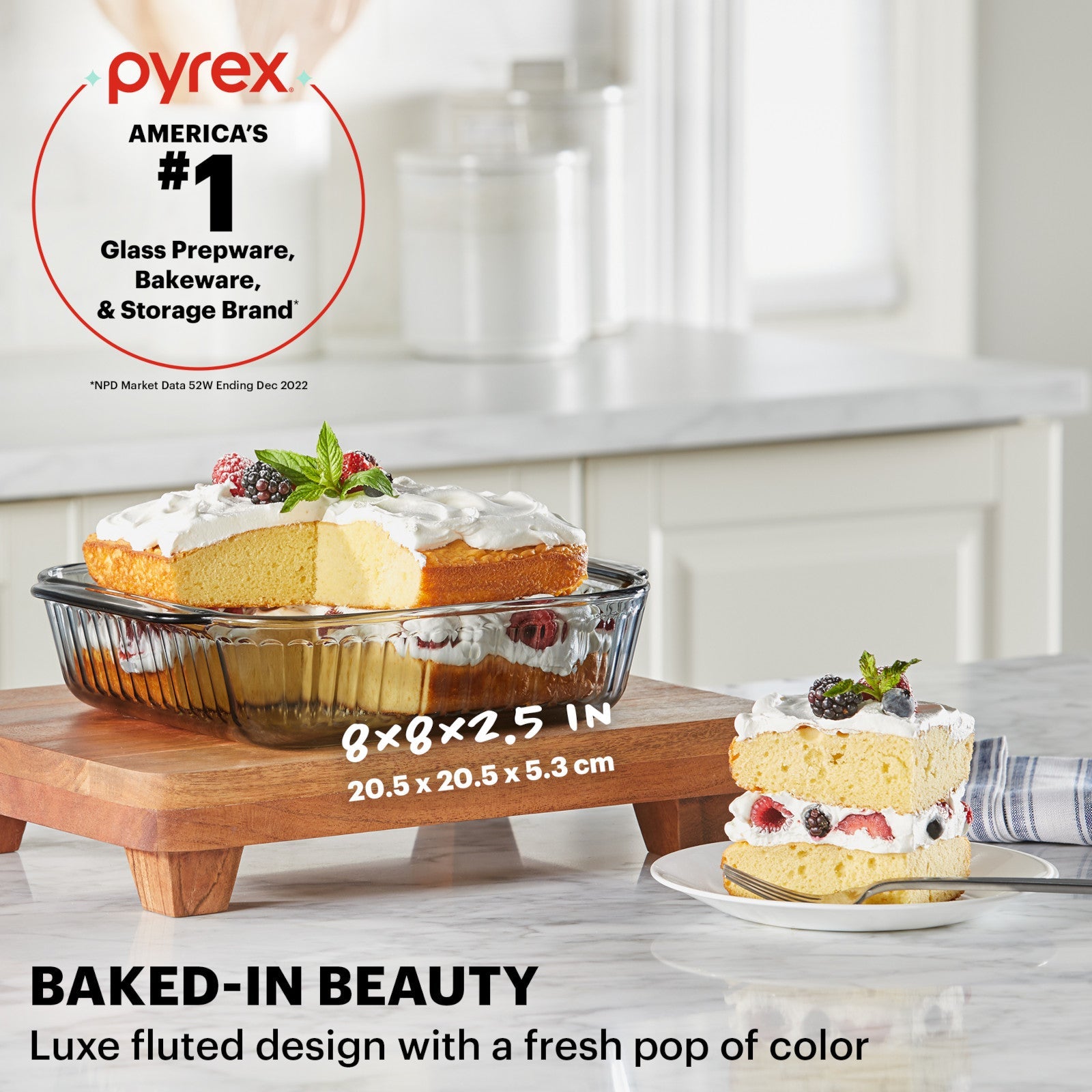 pyrex-sculpted-tinted-colors-8-square-baking-dish-smoke image 2