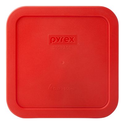 pyrex-red-lid-for-4-cup-glass-food-storage-container image 1