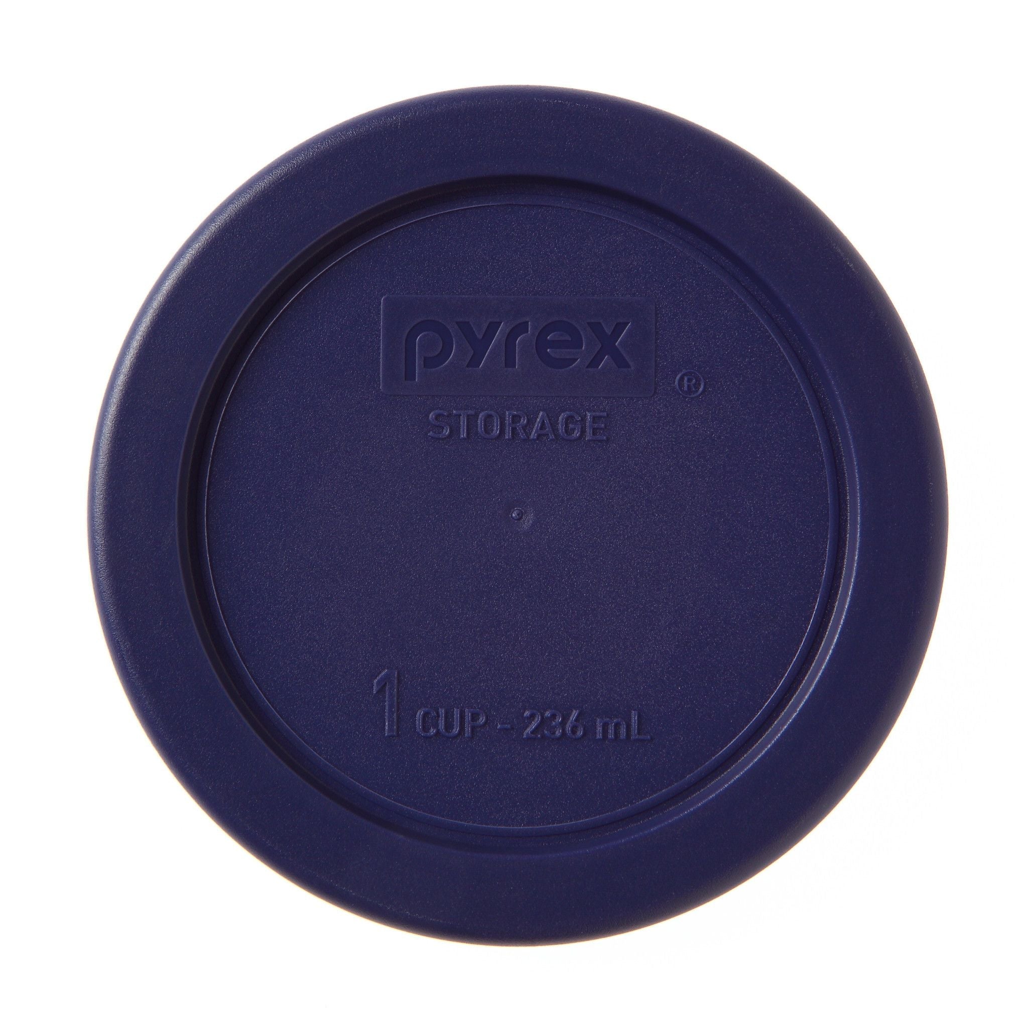 pyrex-blue-lid-for-1-cup-round-glass-food-storage-container image 1