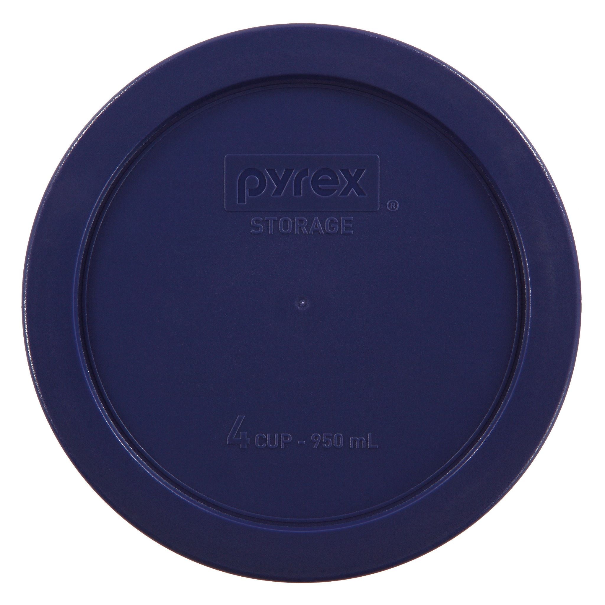pyrex-4-cup-round-plastic-lid-dark-blue image 1