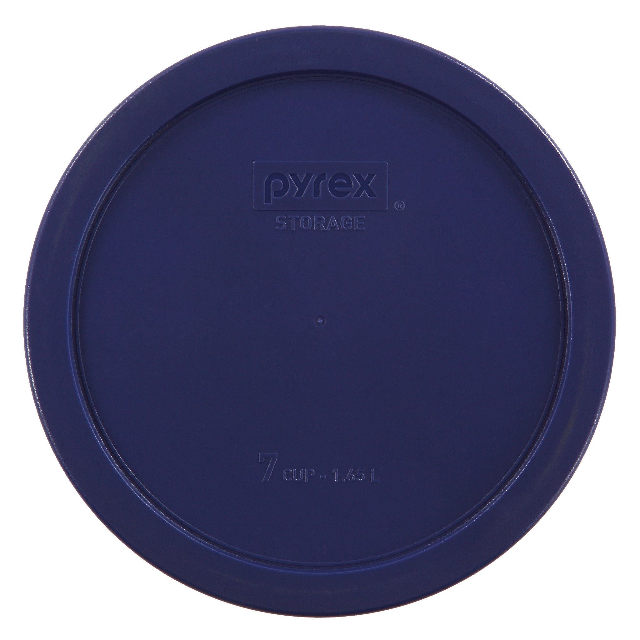 pyrex-blue-lid-for-6-7-cup-round-glass-food-storage-containers image 1