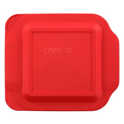pyrex-red-lid-for-8-square-glass-baking-dish image 1