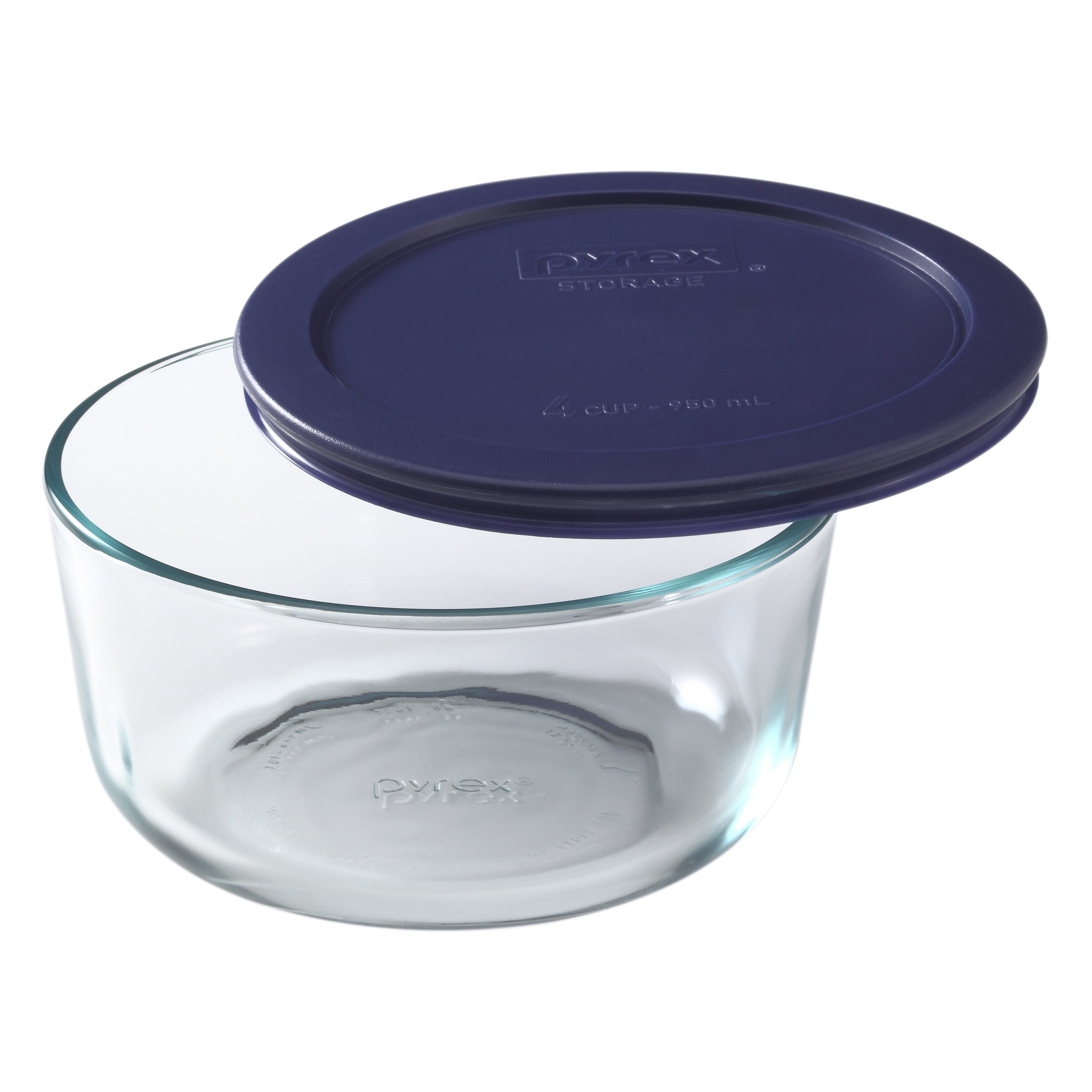 pyrex-simply-store-4-cup-glass-food-storage-container-with-blue-lid image 1