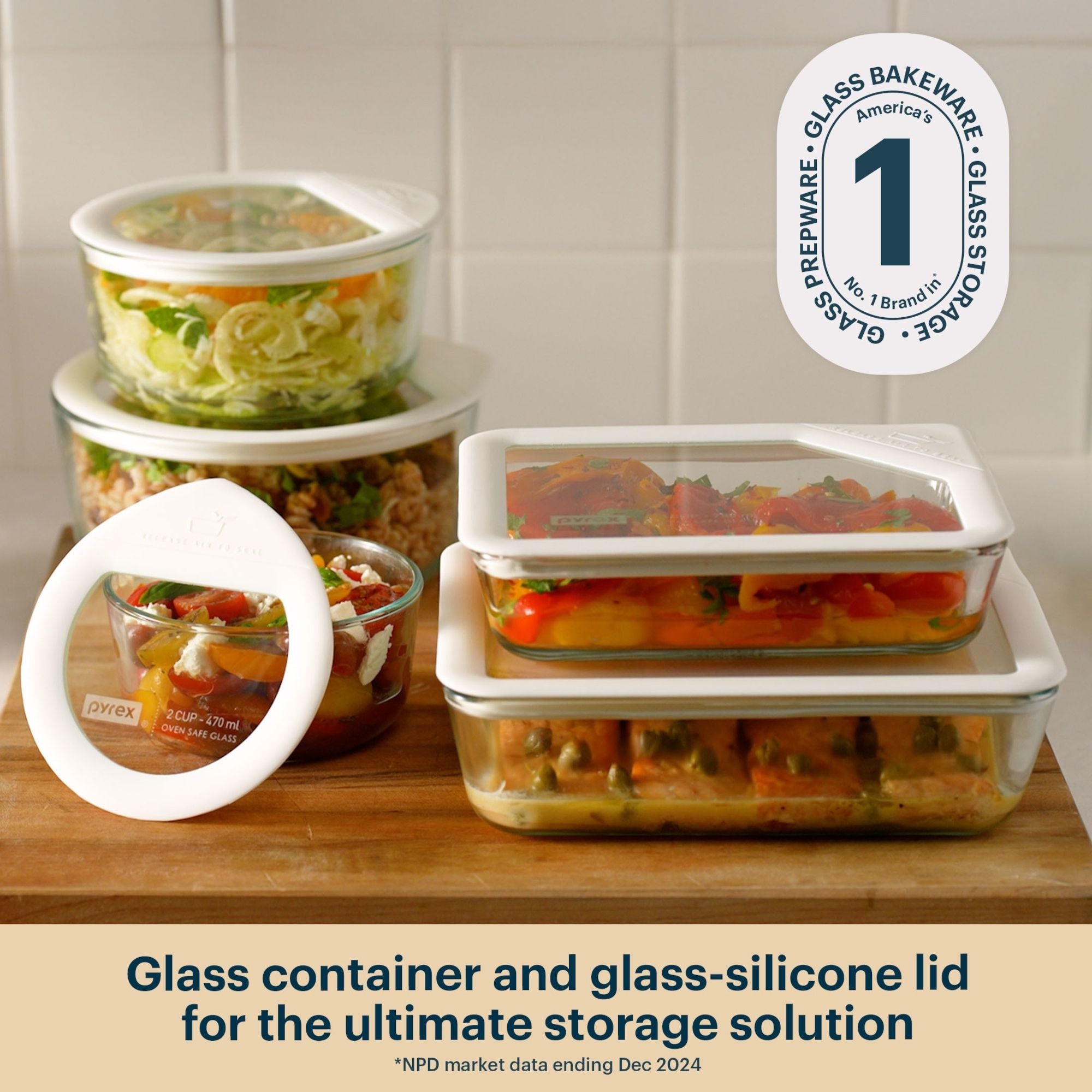 pyrex-ultimate-10-piece-glass-storage-set-with-glass-lids image 2