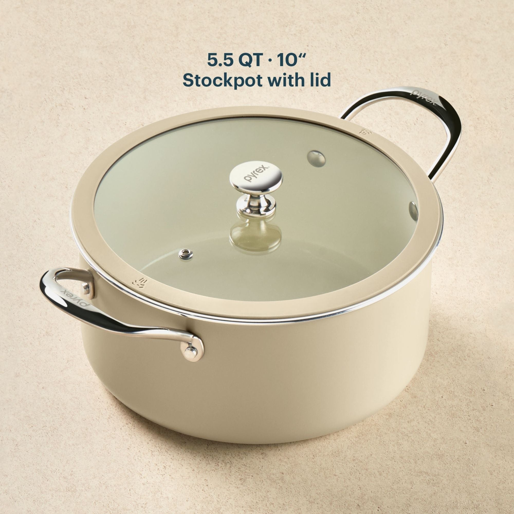 pyrex-ceramic-cookware-10-inch-4-5-quart-stock-pot-with-lid image 2