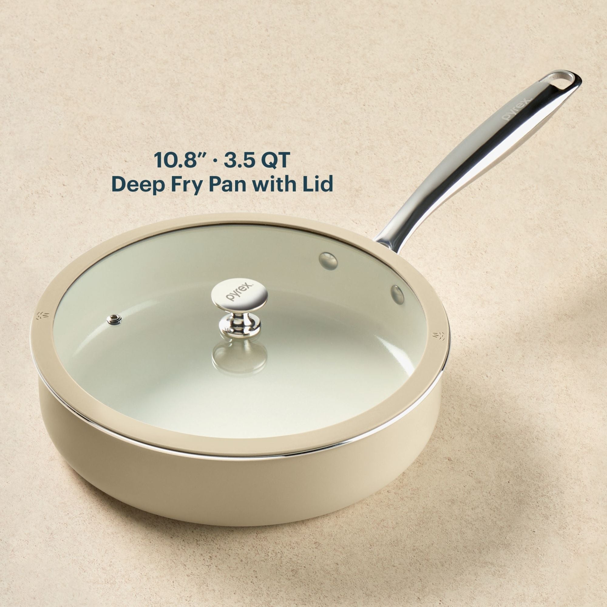 pyrex-ceramic-cookware-10-8-inch-3-5-quart-deep-fry-pan-with-lid image 2