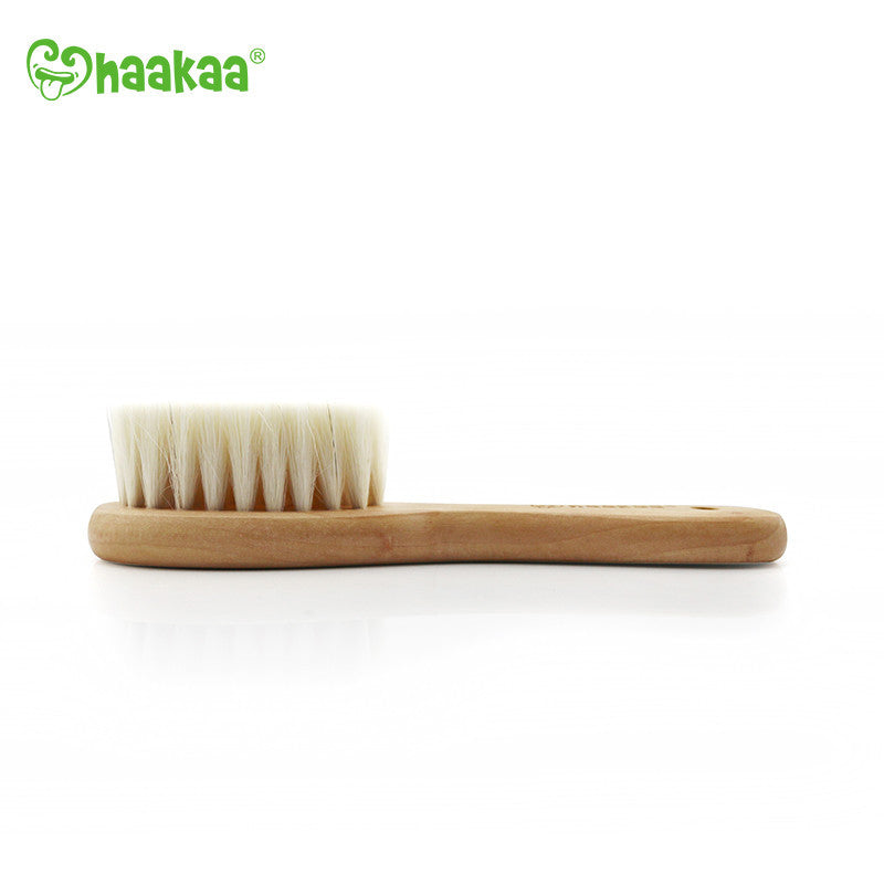 haakaa-goats-wool-wooden-baby-hairbrush-2-pack image 2