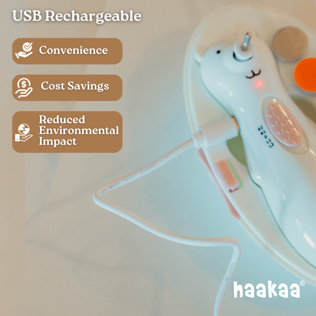 haakaa-happii-bear-rechargeable-nail-trimmer-set image 2