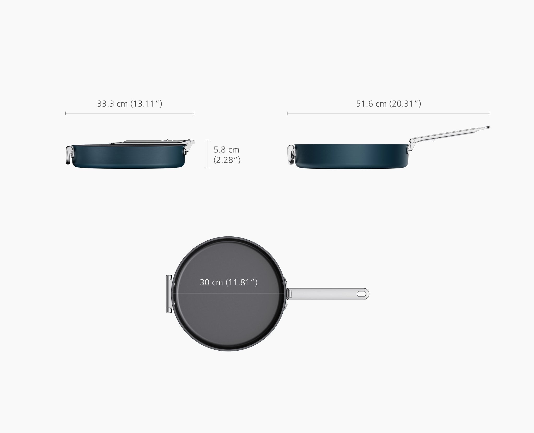 joseph-joseph-space-30cm-non-stick-shallow-frying-pan-with-folding-handle-blue image 6
