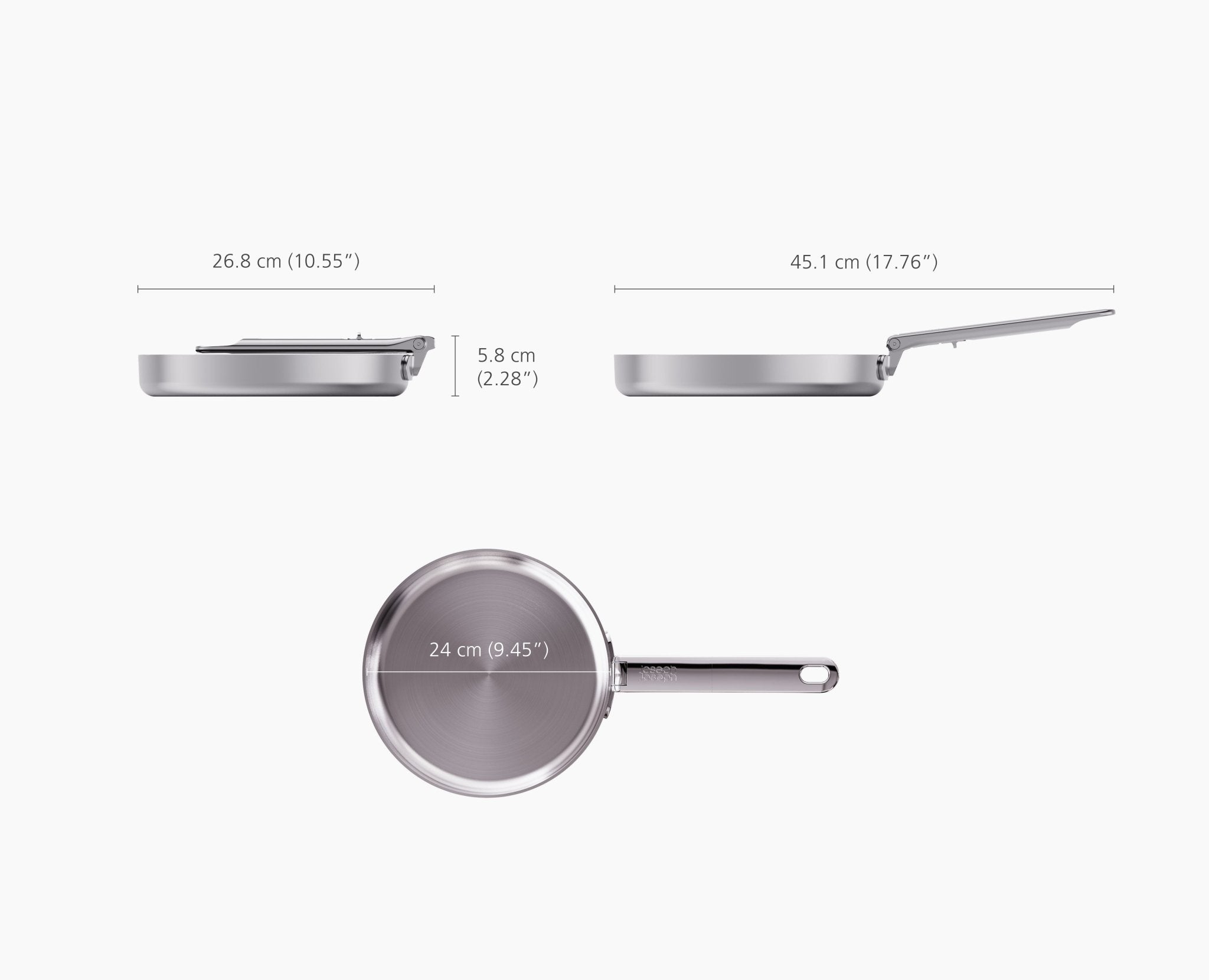 joseph-joseph-space-steel-24cm-folding-handle-frying-pan image 6