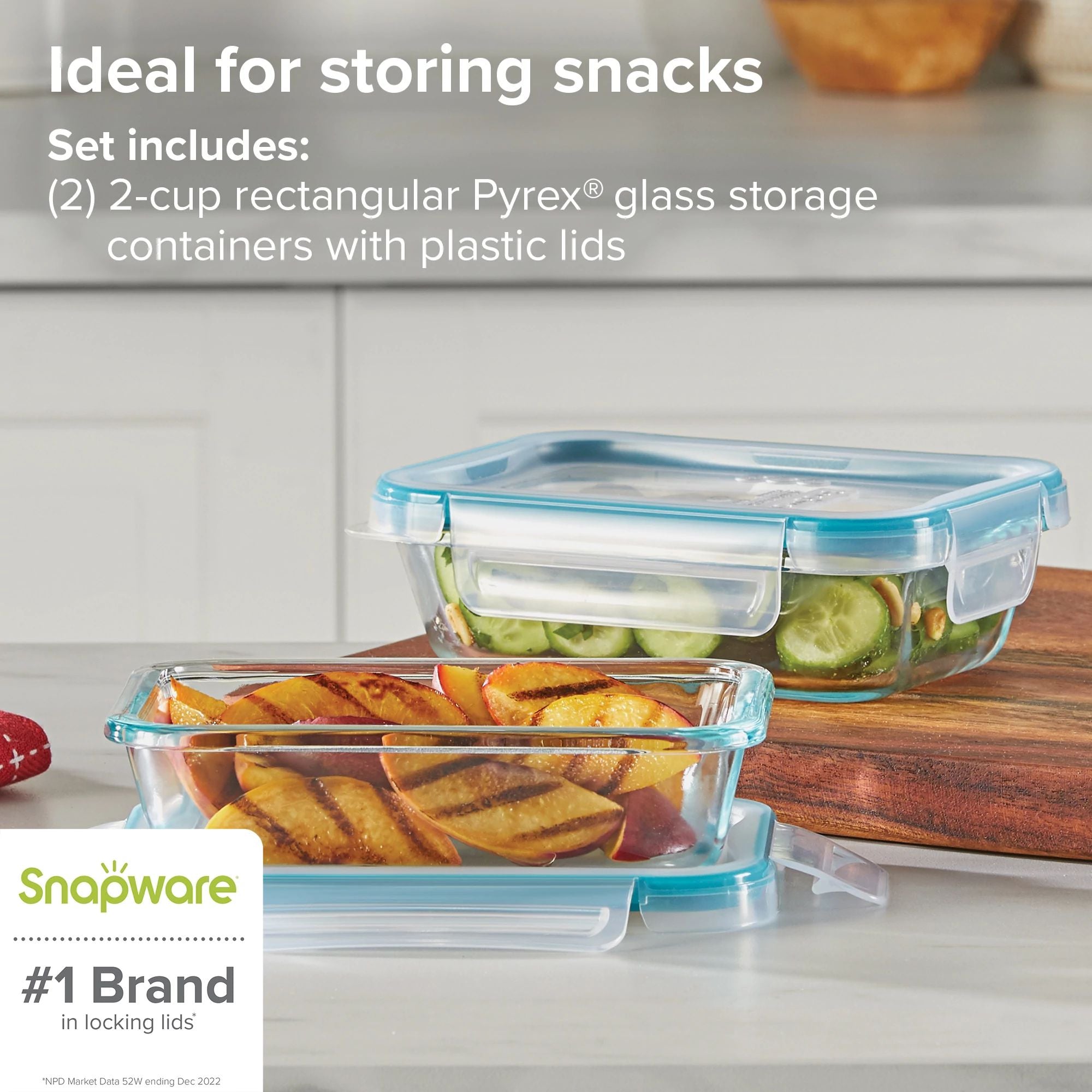 snapware-total-solution-pyrex-4-piece-glass-storage-set-with-plastic-lids image 3